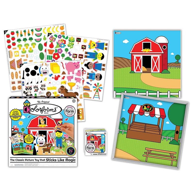 Colorforms Stickers for Kids â€“ Sticker Book, Farm Picture Playset, Arts and Crafts, Toddler Stickers, Repositionable Pieces for Endless Story Fun, for Boys and Girls, Ages 3+ - Image 3
