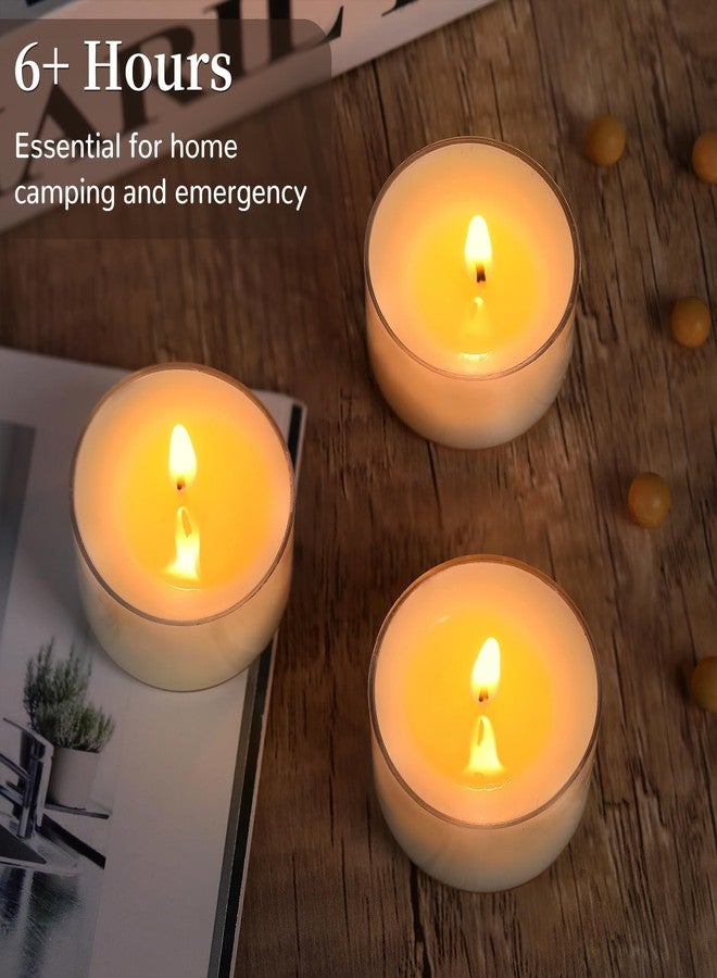Simeitol 100 Pcs Soy Wax Tealight Candles (6 Hour Burn Time) White Unscented Votive Candles, Smokeless & Extended Burn Time Clear Cup Tea Lights for Weddings, Home, Emergencies - Image 5