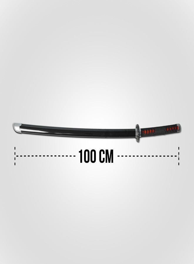 Offo سيف كاتانا نيون LED لشخصية تانجيرو كامادو من أنمي قاتل الشياطين - سيف أنمي مضيء بالحجم الطبيعي بطول 100 سم، مثالي للعب الأدوار والعرض والتدريب | هدية أنيقة للمعجبين والأطفال والمراهقين وهواة الجمع - Image 5