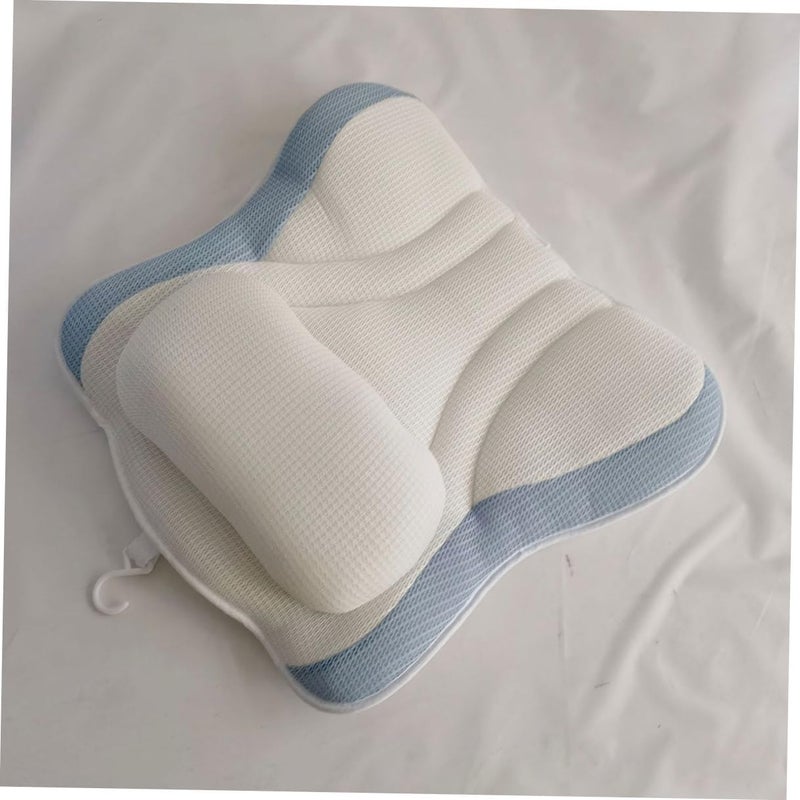 TEHAUX Bathtub Pillow with Suction Cups Spa Bath Pillow 48x42x10cm Breathable Mesh Non-Slip Bath Tub Head for Relaxing Soaking - Image 2
