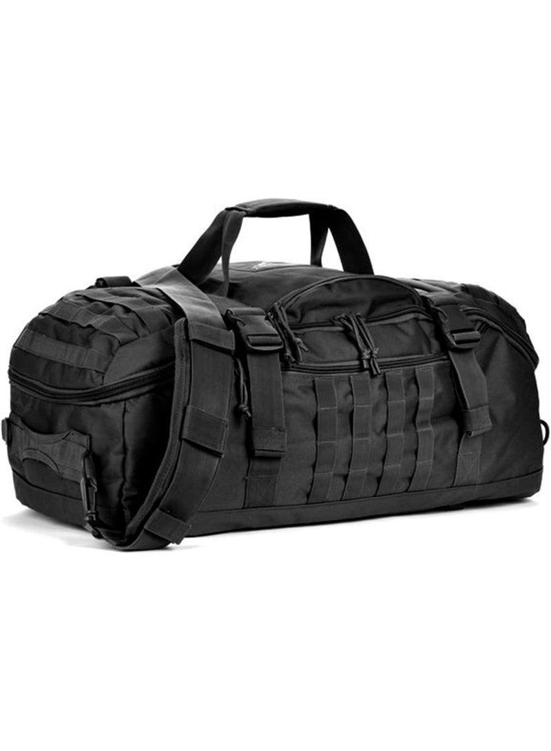 80L Large Tactical Duffle Bag For Men, Travel Weekender And Gym Bag For Overnight Trips, Sports, Training And Outdoor Use, Black - Image 1