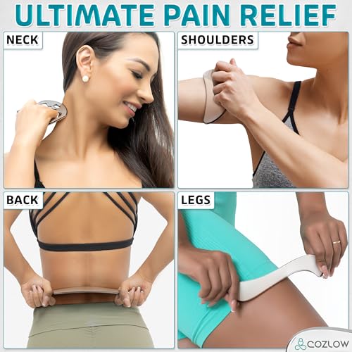 COZLOW 4-in-1 Muscle Scraper Tool Set - Skin Scraping Massage Tools for IASTM Therapy - Deep Tissue Gua Sha for Soft Tissue Mobilization, Fascia & Myofascial Release - Stainless Steel Metal Blades - Image 2