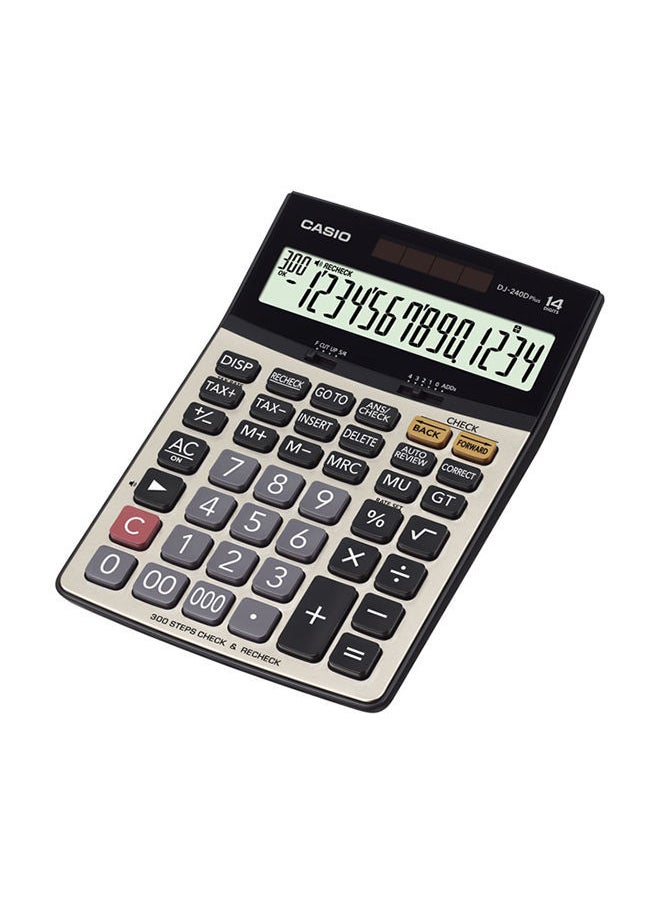 NIBEMINENT 14-Digit Desktop Calculator DJ-240DPLUS-WA-DP Silver/Grey/Black 