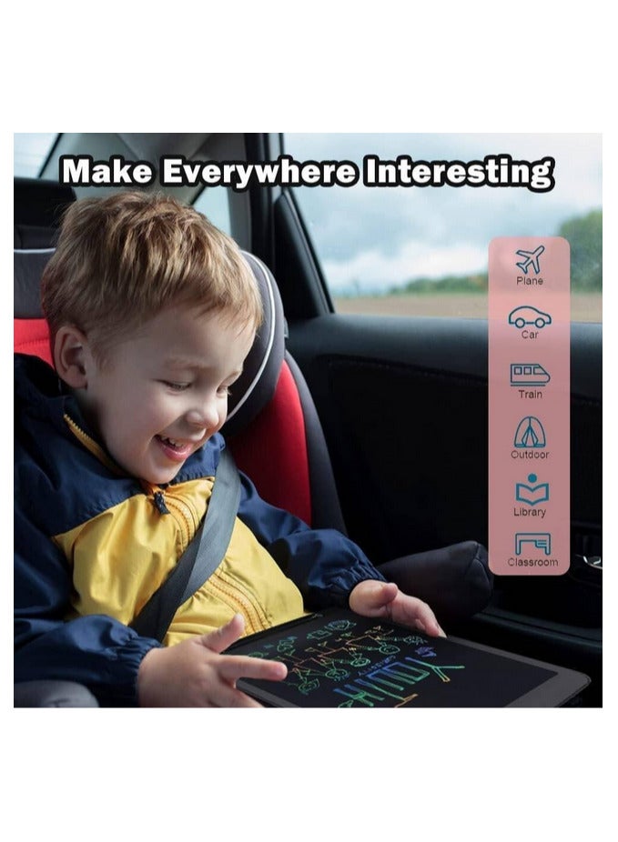 تابلت كتابة LCD مقاس8.5 إنش  ، لوحة رسم محمولة بشاشة ملونة، هدية لعبة تعليمية تعليمية للأطفال والكبار في المنزل والمدرسة والمكتب - Image 4