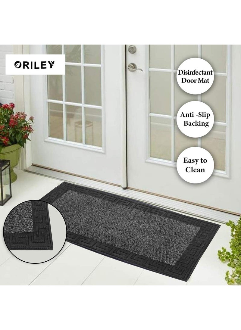 ORILEY - ORILEY Doormat (Grey, Polymer Bristles And Super Absorbent Fabric, 45x75 cm) - Image 1