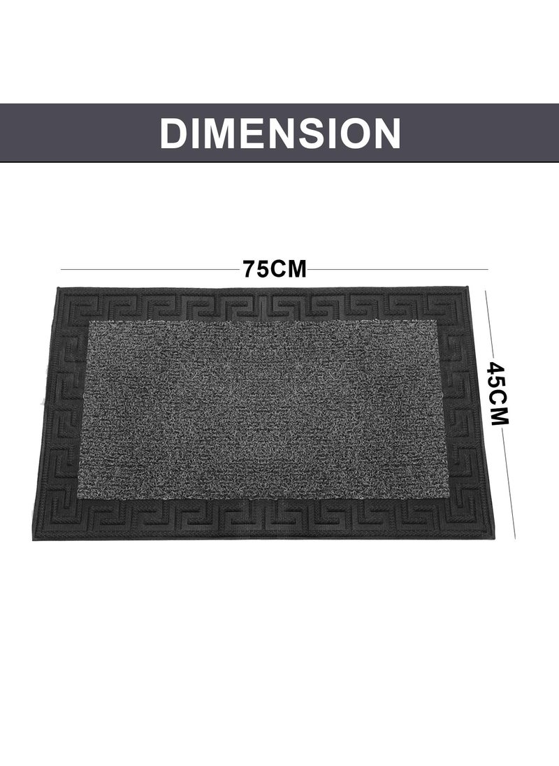 ORILEY - ORILEY Doormat (Grey, Polymer Bristles And Super Absorbent Fabric, 45x75 cm) - Image 1