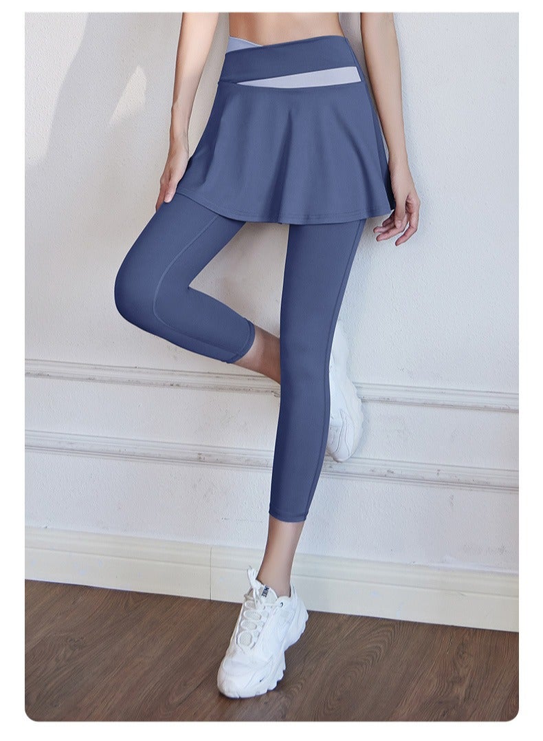 Nariele 2 Piece Women's High-Waisted Yoga Pants, Breathable Belly Control Yoga Leggings With  Exercise, Gym, Sports, Outdoors - Image 2