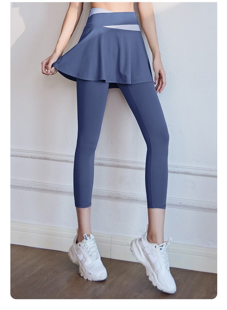 Nariele 2 Piece Women's High-Waisted Yoga Pants, Breathable Belly Control Yoga Leggings With  Exercise, Gym, Sports, Outdoors - Image 1