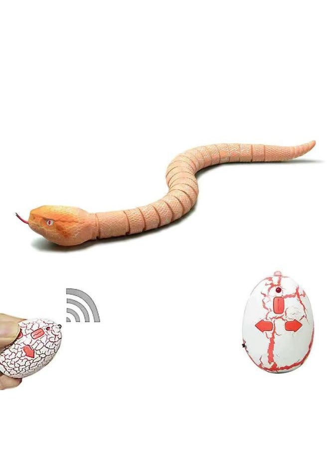 ماركة غير محددة - لعبة ثعبان كهربائي للأولاد بعمر 7-10 سنوات، لعبة محاكاة للتحكم عن بعد لتسليم يوم الأطفال - اللون: برتقالي أفعى الجرسية - [إصدار التحكم عن بعد] - مجهزة [25 بطارية]] - Image 1