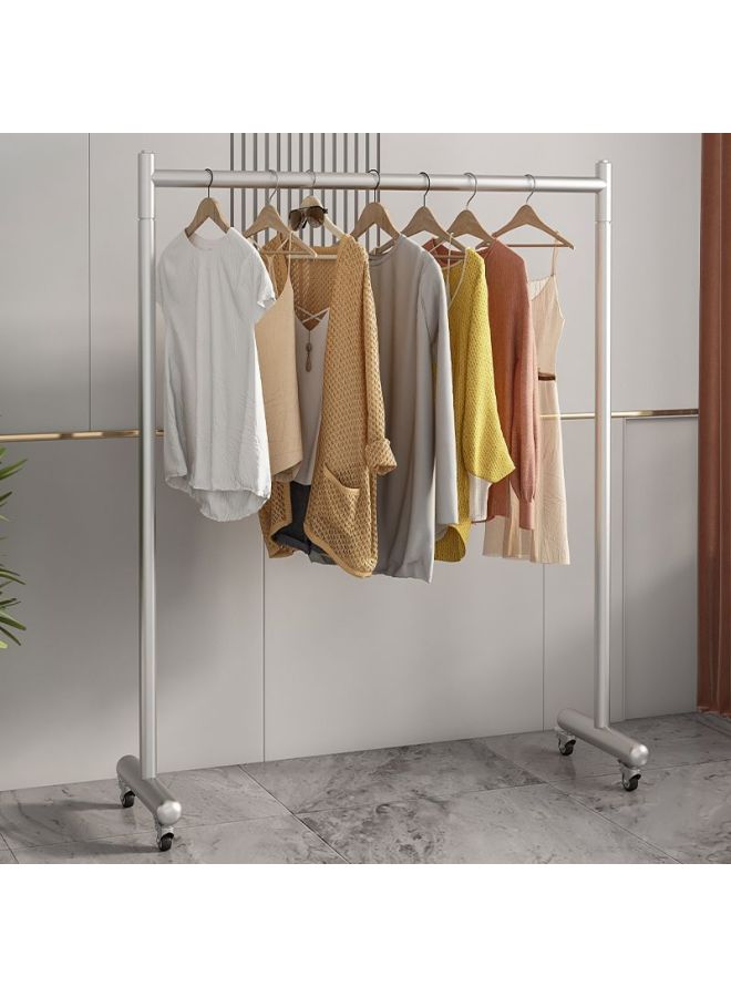 Internet Celebrant Clothes Hanger Floor Vertical Hanger Indoor Student Dormitory Bedroom Clothing Display Rack Gantry Clothes Hanging Rod-Color:Nano Gold_length 150 Height 187 With 2.0 Wheels  - Image 3