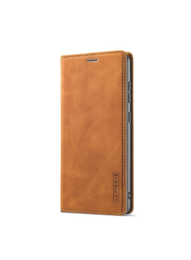 LC.IMEEKE Case For Samsung Galaxy A72 5G / 4G Strong Magnetism Ultra-thin Horizontal Flip Matte TPU + PU Leather Case with Holder & Card Slots & Wallet - Image 2