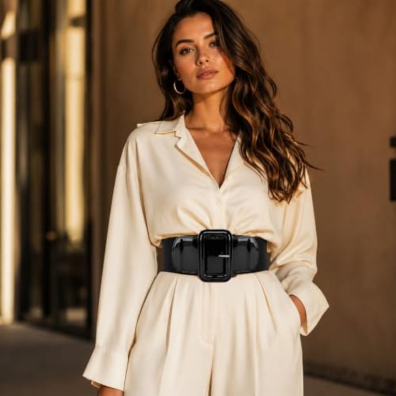 Stretchy Wide Women Belts Elastic Vintage Belts Fashion Ladies Waist Belt for Ladies Dress Shirts Accessories - Image 4