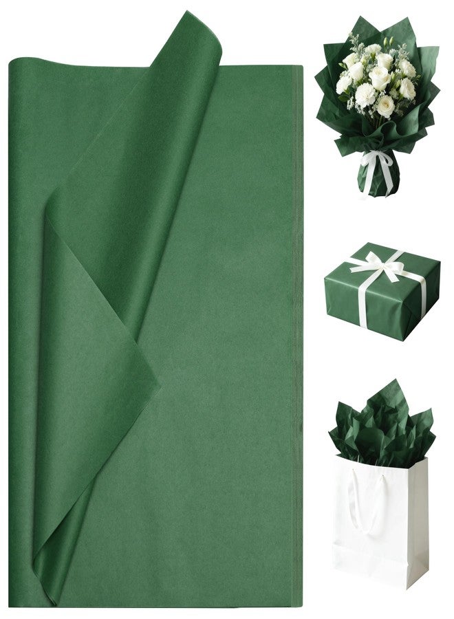 Luckonway 40 Sheets 20x20 Inches Forest Green Tissue Paper for Gift Bags – Bulk Gift Wrapping Paper for Christmas, Weddings, Parties & Art Crafts (Forest Green) - Image 1