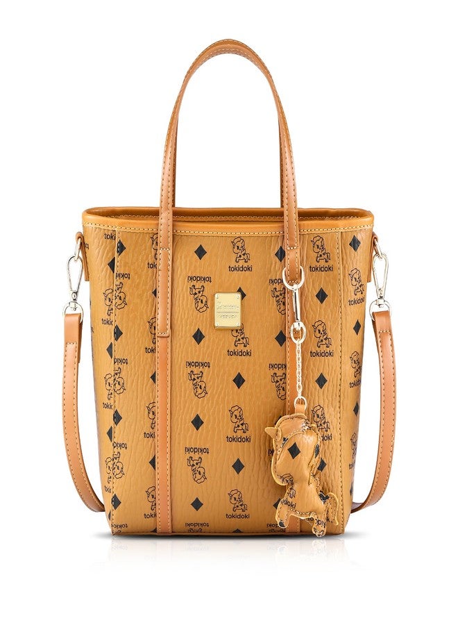 Tokidoki PU Leather Shoulder Bag PU Leather Handbag Tote Bag for Ladies Backpack Purse for Work Travel (gamboge) - Image 1
