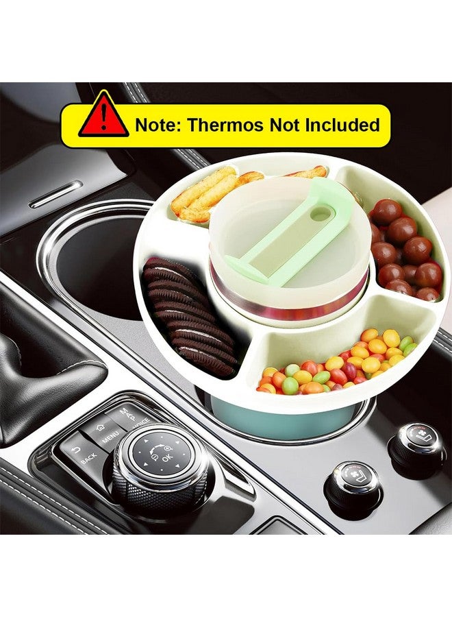 SUPVOX Supvox® 4-Grid Snack Tray for Stanley Cup (40oz) Snack Bowl BPA Food Grade Silicone Snack Container French Fries Fruit Foot Tray for Stanley Cup (Stanley Cup Not Include) - Image 5