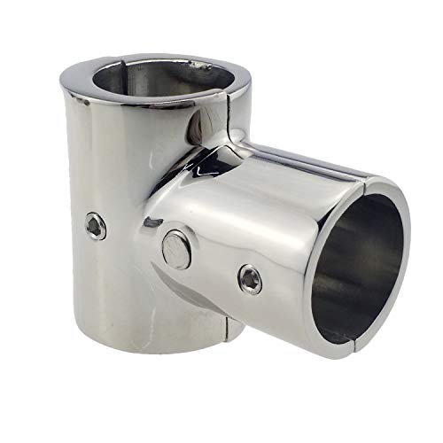 NRC&XRC Heavy Duty 316 SS//Polished Boat Hand Rail Fitting- 90 Degree T/Tee Hinged/Split for 7/8" Tube - Image 5