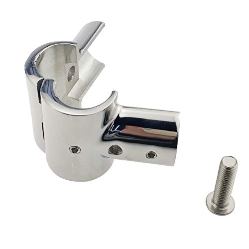 NRC&XRC Heavy Duty 316 SS//Polished Boat Hand Rail Fitting- 90 Degree T/Tee Hinged/Split for 7/8" Tube - Image 3