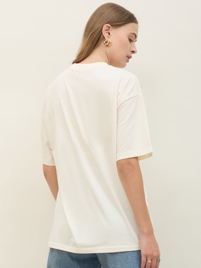 Styli Looney Tunes Lola Sketch Graphic Longline Oversized T-Shirt - Image 5