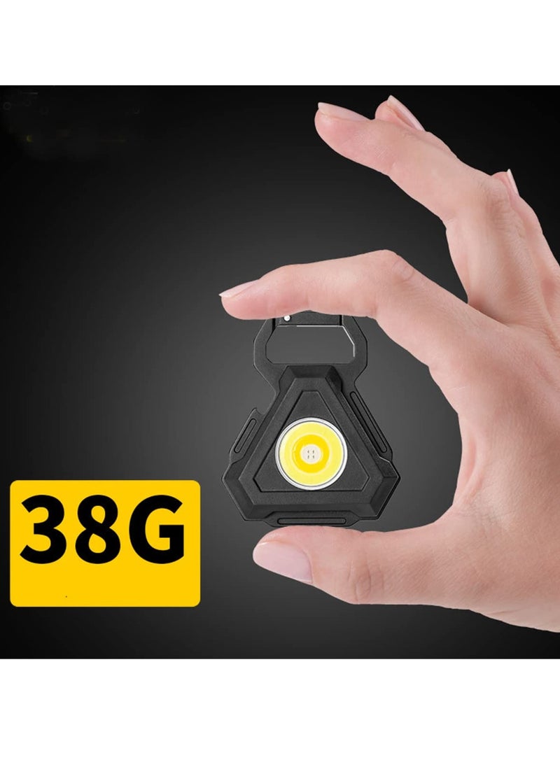 Excefore COB Small Flashlights, Rechargeable Keychain Flashlight  - Image 2
