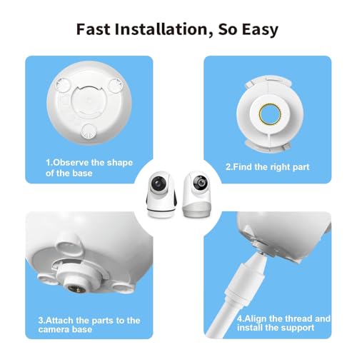 Tonton Flexible Baby Monitor Clip Clamp Mount Holder for HelloBaby HB65/HB40/HB6550/HB66/HB248/HB6339/HB6550 Pro, ANMEATE SM935E/SM650/Bonoch/ChildsFarm Baby Monitor, Long Gooseneck Arm, No Tools Needed - Image 3