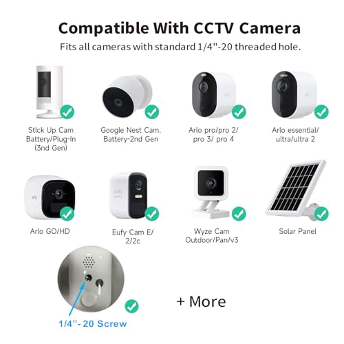 Tonton Flexible Baby Monitor Clip Clamp Mount Holder for HelloBaby HB65/HB40/HB6550/HB66/HB248/HB6339/HB6550 Pro, ANMEATE SM935E/SM650/Bonoch/ChildsFarm Baby Monitor, Long Gooseneck Arm, No Tools Needed - Image 2