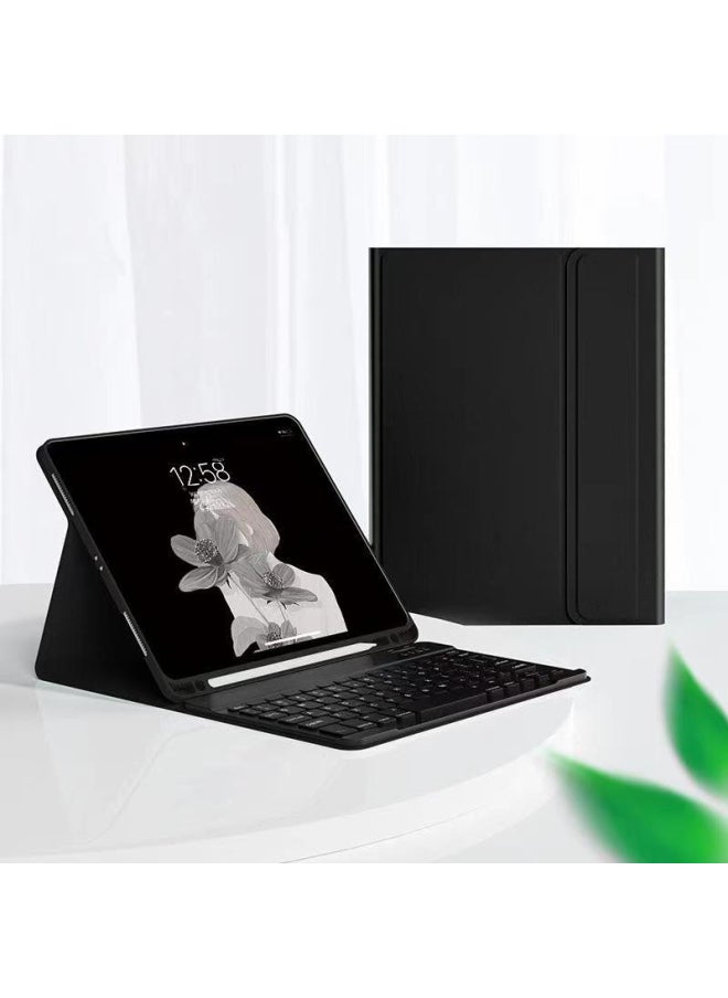 Generic - A8 Bluetooth Keyboard Case For Ipad Pro 11 Pen Slot Leather Protective Cover For Digital Computer/tablet-Color:Black-leather Case + Keyboard + Dual-mode Charging Mouse-Applicable Model:iPadmini2/3/4/5(7.9 Inches) - Image 1