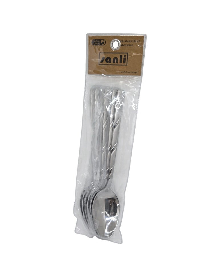 Generic - Elegant Stainless Steel 6 Pcs Spoon Set. - Image 1