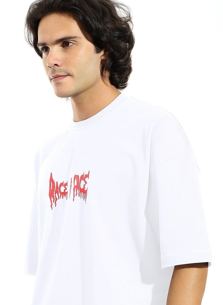 Oversize Printed T-Shirt Cotton 100% White - Image 2