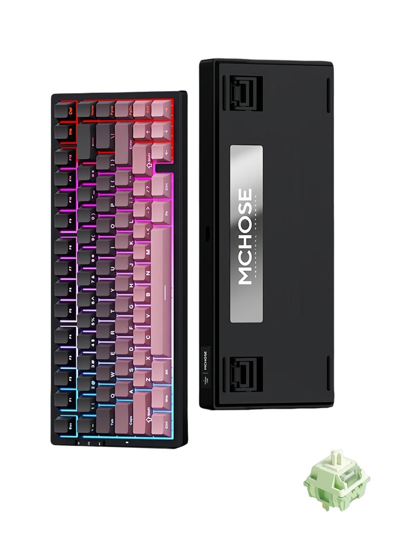 MCHOSE G75 Pro Matcha Latte axis V2 Hot Swap Mechanical Gaming Keyboard 3 Mode Connection Bluetooth/Wireless/USB-C - Image 1