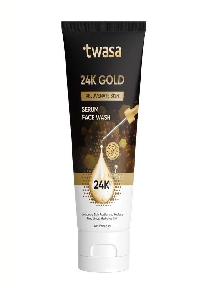 Twasa 24k Gold Face Wash For Skin Brightening, Glowing & Hydrating with Vitamin E & Rice Extract | For Women & Men | 100ml - Image 1