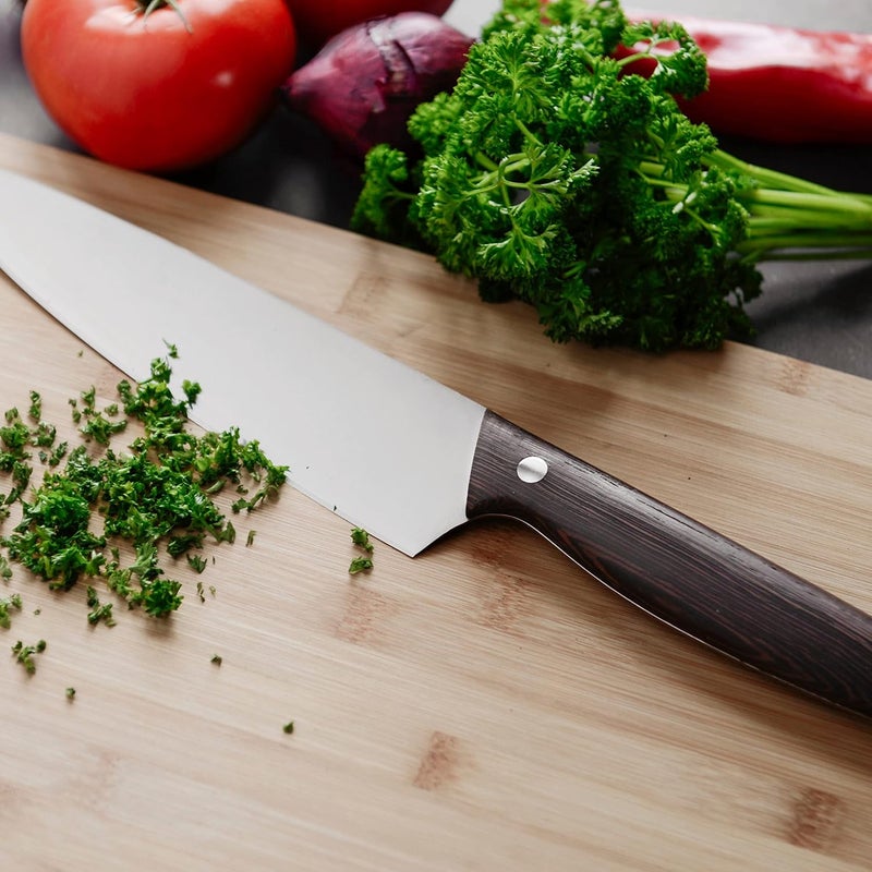 Berghoff Essentials Chef's Knife 20cm with Stainless Steel Blade and Wooden Handle - Image 3