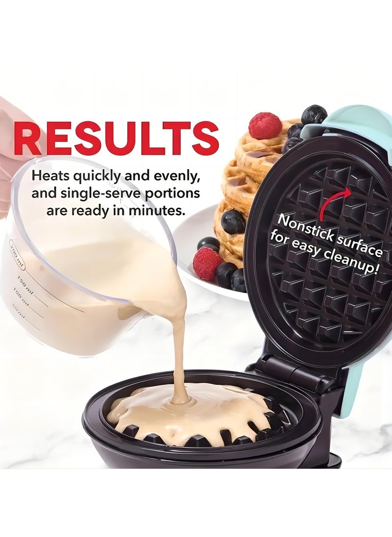 Arabest 1 Pack Mini Waffle Maker Non-Stick - Kids Breakfast & Snack Baking Machine for Pancake, Cake | Small Kitchen Appliances  - Image 3