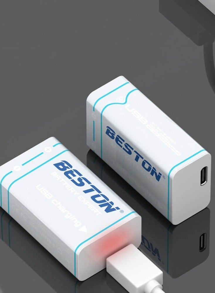 بيستون بطارية BESTON 9V ليثيوم أيون بسعة 1000mAh مع مدخل Micro USB - Image 2