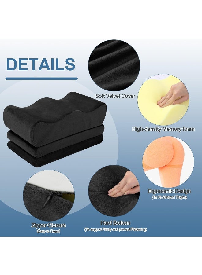 HOMBYS وسادة HOMBYS القابلة للتعديل للارتفاع بعد الجراحة للنوم وسادة استعادة BBL من رغوة عالية الكثافة للجلوس بعد الجراحة وسادات مؤخرة متينة لمقاعد السيارات ومكاتب المنازل باللون الأسود - Image 5