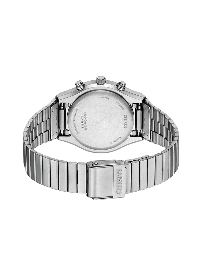 CITIZEN Men's Stainless Steel Eco-Drive Chronograph Watch AT2541-54A - 38 mm
