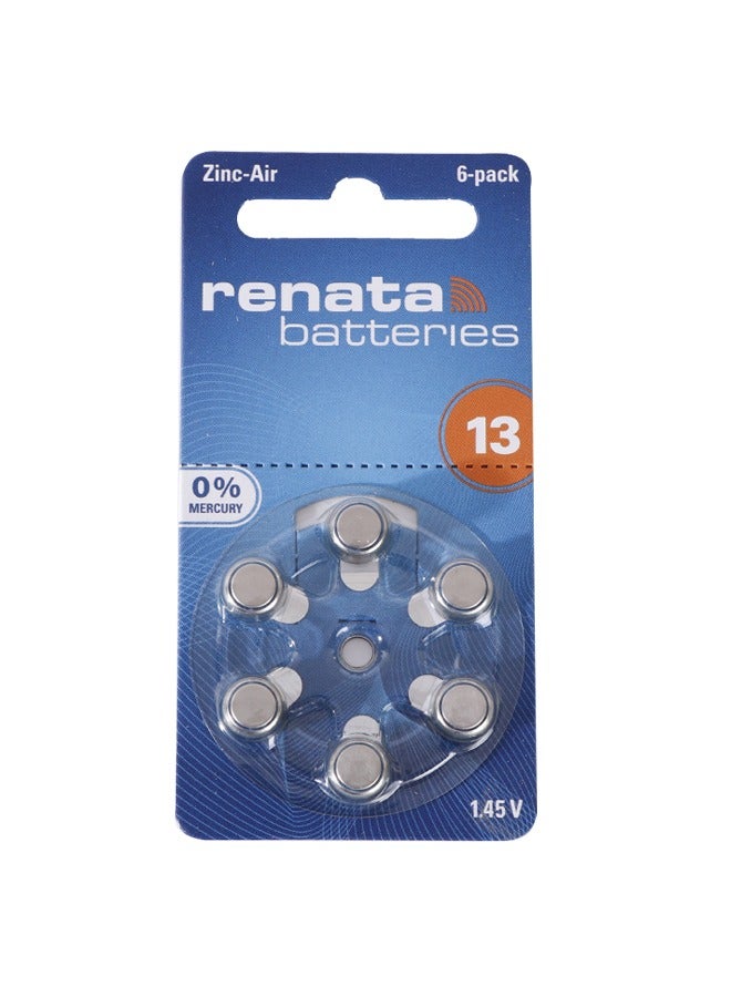 Renata Hearing Aid Batteries Size 13 - 1.45V -10 strips - Image 1