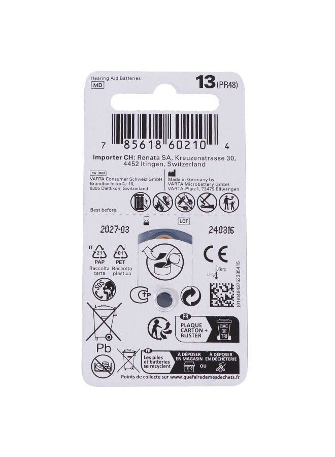Renata Hearing Aid Batteries Size 13 - 1.45V -10 strips - Image 2