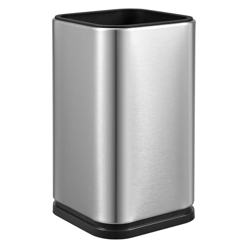 Bidponds Square Stainless Steel Kitchen Utensil CrockCooking Utensil HolderKitchen Tool OrganizerCountertop Holder for SpatulasSpoonsForkTongs Whisks - Image 1