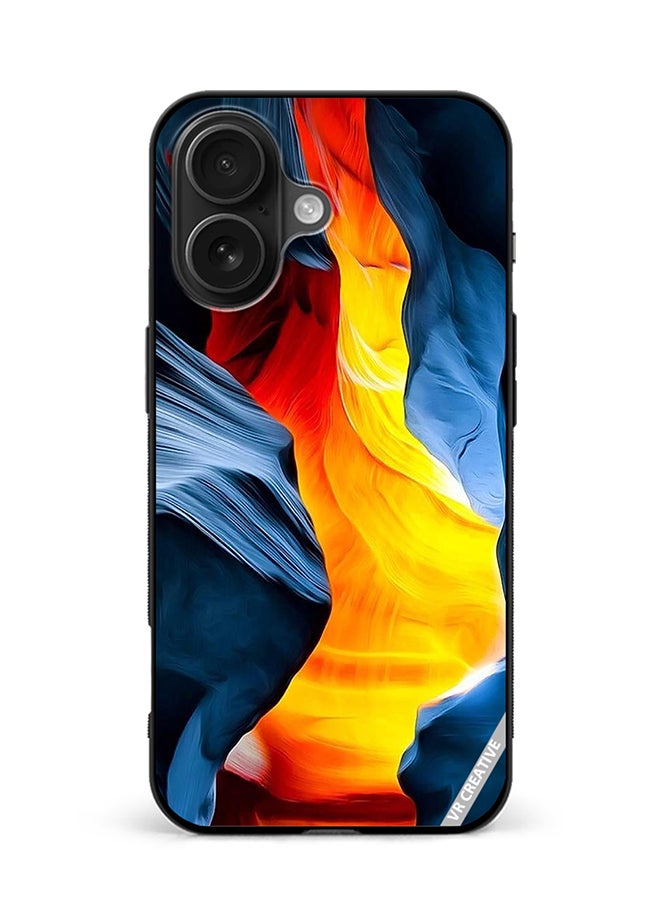Protective Case Cover For Apple iPhone 16 Plus Abstract Design Multicolour