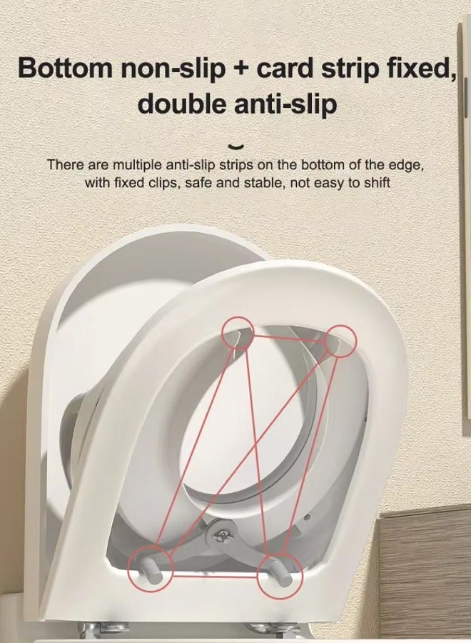 الدليبن مقعد تدريب على المرحاض، مقعد مرحاض للأطفال آمن للأطفال مع حماية عالية من الرذاذ ومقبض ومسند ظهر مناسب للأولاد والبنات الذين تتراوح أعمارهم بين 1-8 سنوات - Image 3