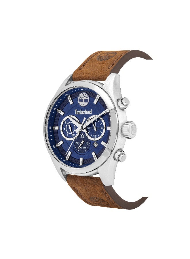 Timberland Men Ashmonth Brown Leather Analog Watch for Men, 45mm - Image 2