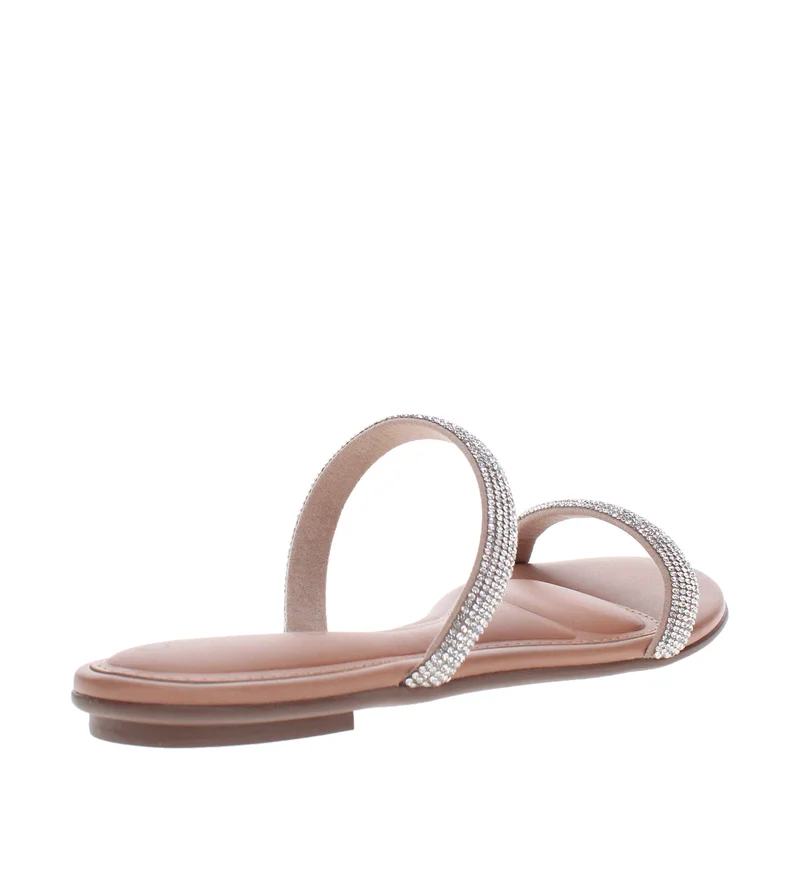 Beira Rio  BEIRA RIO Flat Sandals for Ladies – NUDE Sandals with Slip On | Comfortable PU Upper & TPR Sole for Women | Best Price UAE