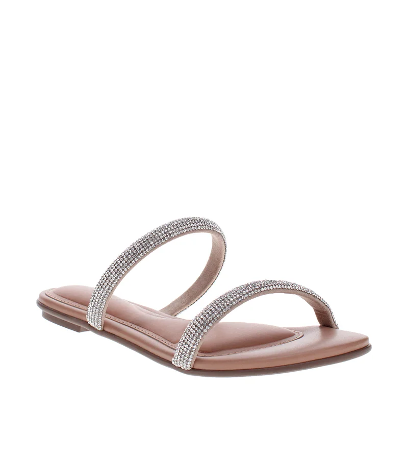 BEIRA RIO Flat Sandals for Ladies – NUDE Sandals with Slip On | Comfortable PU Upper & TPR Sole