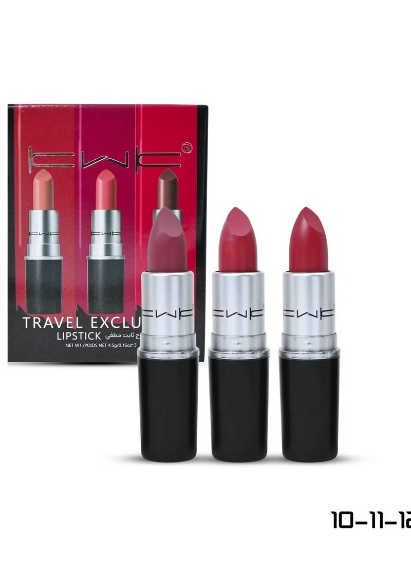 Exclusive set of 3 creamy lipsticks