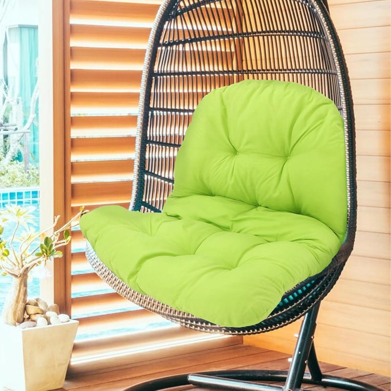 Outdoor Hanging Egg Chair Cushion, Thickened Green Hanging Basket Swing Seat Cushion for Garden Patio Rocking Chair, Weather-Resistant Replacement Pillow - Image 5
