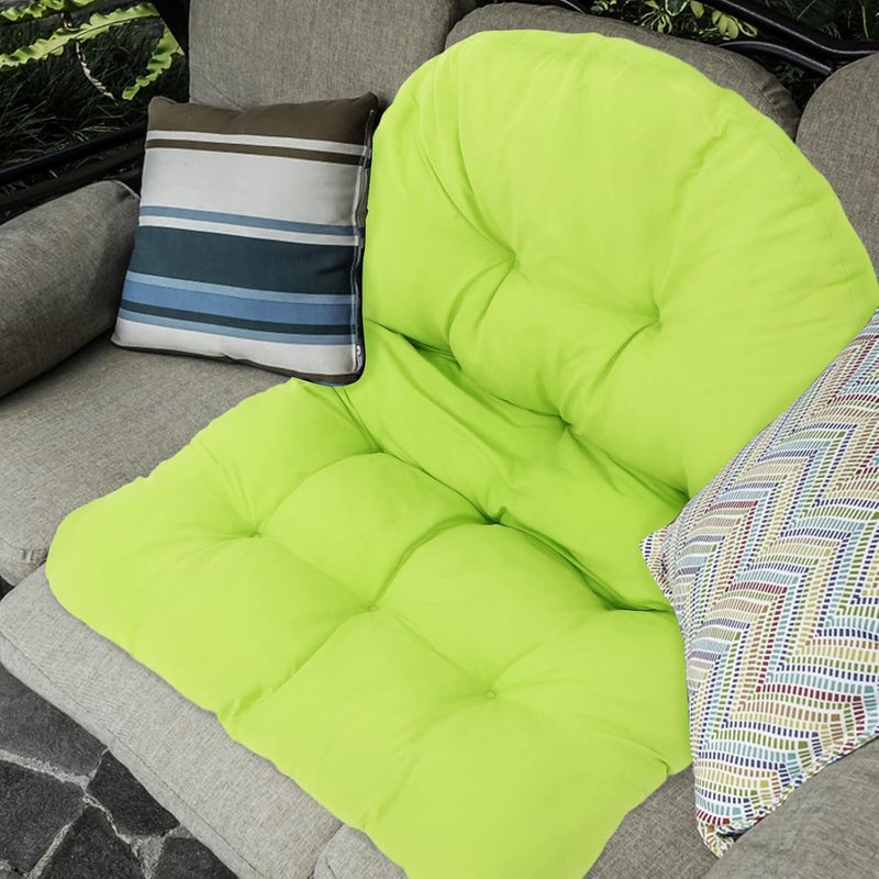 Outdoor Hanging Egg Chair Cushion, Thickened Green Hanging Basket Swing Seat Cushion for Garden Patio Rocking Chair, Weather-Resistant Replacement Pillow - Image 4