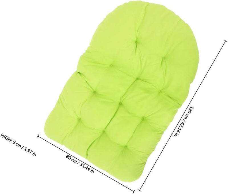 Outdoor Hanging Egg Chair Cushion, Thickened Green Hanging Basket Swing Seat Cushion for Garden Patio Rocking Chair, Weather-Resistant Replacement Pillow - Image 2