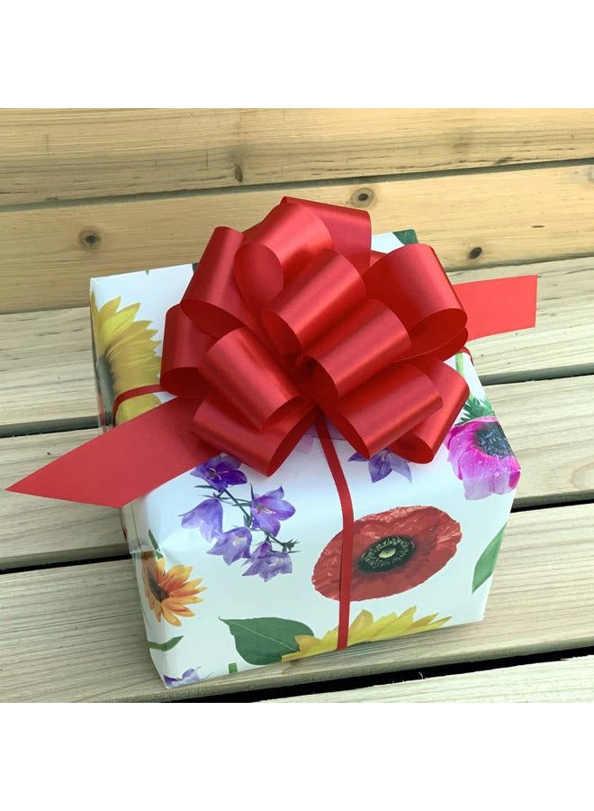 GiftWrap Etc. Red Christmas Gift Pull Bows - 5" Wide, Set of 10, Memorial Day, 4th of July, Gift Bows, Wreath, Garland, Gift Basket, Presents, Birthday, Fundraiser, Decoration, Valentine's Day - Image 2