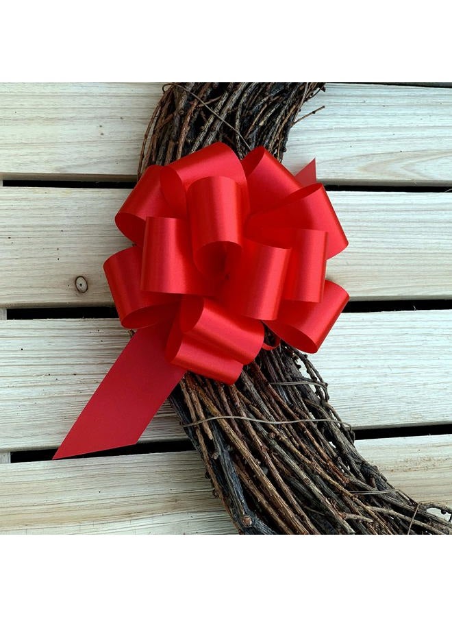 GiftWrap Etc. Red Christmas Gift Pull Bows - 5" Wide, Set of 10, Memorial Day, 4th of July, Gift Bows, Wreath, Garland, Gift Basket, Presents, Birthday, Fundraiser, Decoration, Valentine's Day - Image 3