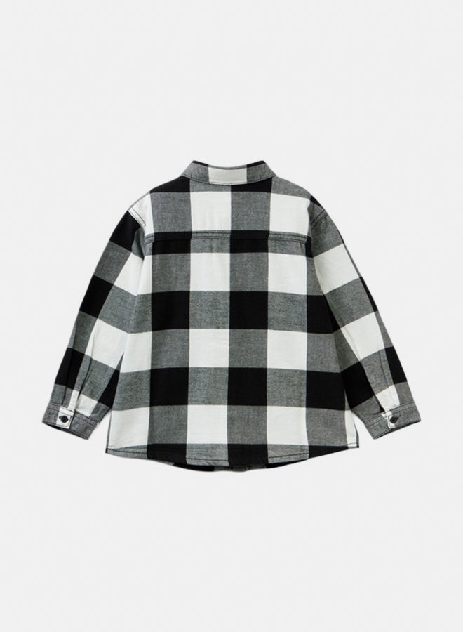 بينيتون قميص أولاد من قطن بمربعات - Image 2